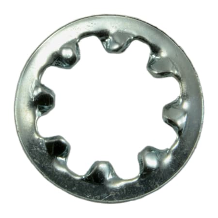 Internal Tooth Lock Washer, Fits Bolt Size 7/32 In (#12) Steel, Zinc Plated Finish, 100 PK